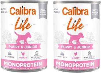 Calibra Dog Life konz.Puppy&Junior Chicken&rice 2 x 400 g