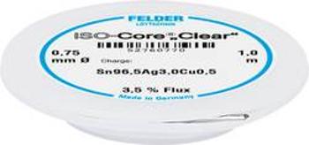 Pájecí cín Felder Löttechnik ISO-Core "Clear" SAC305, cívka, 0.75 mm