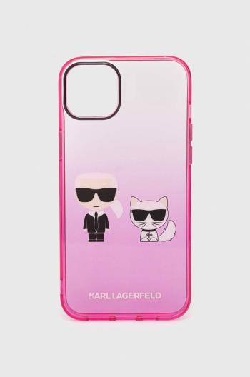 Obal na telefon Karl Lagerfeld iPhone 14 Plus 6,7" růžová barva