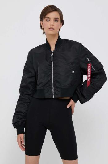 Bomber bunda Alpha Industries MA-1 BOXY WMN černá barva, přechodná