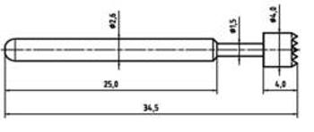 Zkušební hrot PTR 1040-C-1.5N-NI-4.0