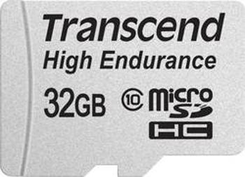 Paměťová karta microSDHC, 32 GB, Transcend High Endurance, Class 10, vč. SD adaptéru