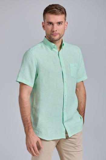 KOŠILE GANT D2. REG LINEN SHIRT SS BD zelená L