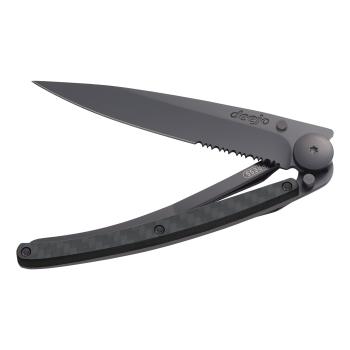 Kapesní ultralehký nůž jednoruční 37 g composite černý deejo