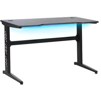 Herní stůl RGB LED 120×60 cm černý DEXTER, 250371 (beliani_250371)