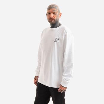 Tričko HUF Essentials Triple Triangle LONGSLEEVE TS01750 WHITE