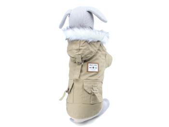 Vsepropejska Fur zimní bunda pro psa s kožíškem Barva: Béžová, Délka zad (cm): 40, Obvod hrudníku: 52 - 55 cm