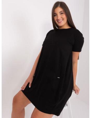 Dámské šaty mini plus size TERESA černé  