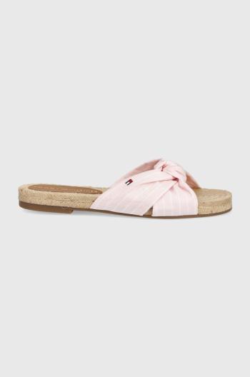 Pantofle Tommy Hilfiger dámské, růžová barva