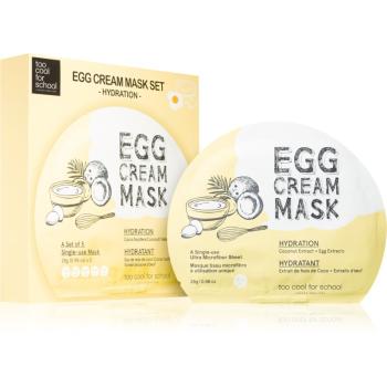 Too Cool For School Egg Cream Mask plátýnková maska s rozjasňujícím a hydratačním účinkem 5x28 g