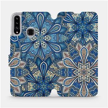 Flipové pouzdro na mobil Samsung Galaxy A20S - V108P Modré mandala květy (5903516398065)