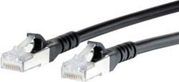 Síťový kabel RJ45 Metz Connect 1308451000-E, CAT 6A, S/FTP, 1.00 m, černá