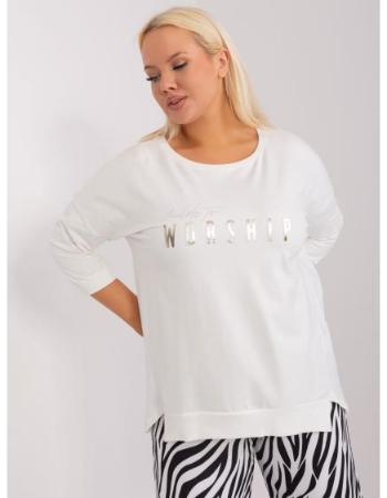 Dámská halenka plus size s rozparky UMA ecru