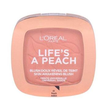 L’Oréal Paris Wake Up & Glow Life’s a Peach tvářenka 01 Peach Addict 9 g