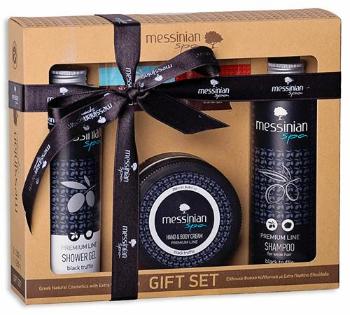 Messinian Spa Premium set s černým lanýžem sprchový gel 300 ml + šampón 300 ml + krém na ruce a tělo 250 ml dárková sada