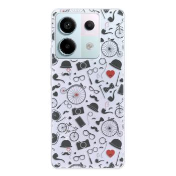 Odolné silikonové pouzdro iSaprio - Vintage Pattern 01 - black - Xiaomi Redmi Note 13 Pro 5G / Poco X6 5G