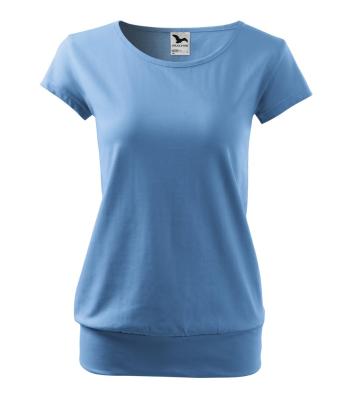 MALFINI Dámské tričko City - Nebesky modrá | XL