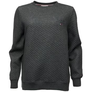 Tommy Hilfiger QUILTED TRACK TOP Dámská mikina, tmavě šedá, velikost