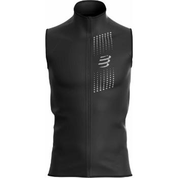 Compressport HURRICANE WINDPROOF VEST M Pánská větruodolná vesta, černá, velikost M