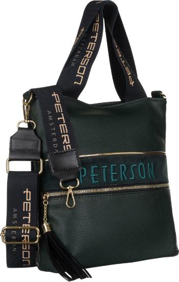 PETERSON TMAVĚ ZELENÁ CROSSBODY S OZDOBNÝM PRUHEM PTN 22100 Velikost: ONE SIZE