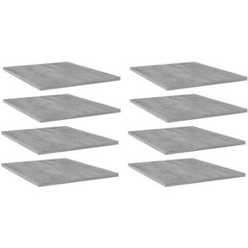 Přídavné police 8 ks betonově šedé 40 x 50 x 1,5 cm dřevotříska 805195 (765,7)