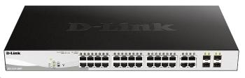 D-Link DGS-1210-28MP 28-port Gigabit Smart+ PoE Switch, 24x GbE PoE+, 4x RJ45/SFP, PoE 370W