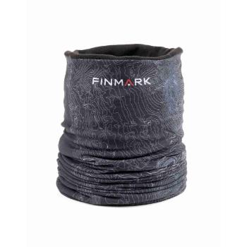 Finmark MULTIFUNCTIONAL SCARF WITH FLEECE Multifunkční šátek, tmavě šedá, velikost