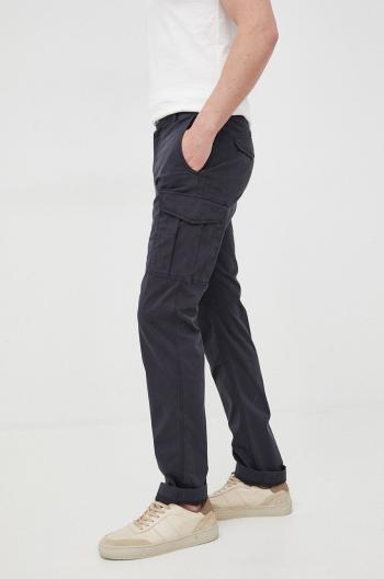 Kalhoty Woolrich pánské, tmavomodrá barva, ve střihu cargo