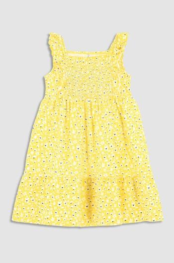 Dívčí šaty Coccodrillo žlutá barva, mini