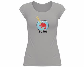 Dámské tričko velký výstřih Sushi