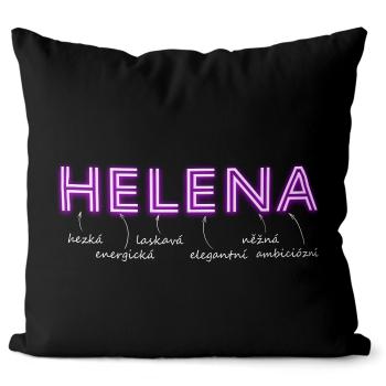 Polštář Ženská jména - NEON (Velikost: 55 x 55 cm, Jméno: Helena)