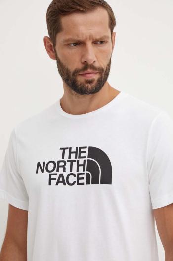 Bavlněné tričko The North Face M S/S Easy Tee bílá barva, s potiskem, NF0A87N5FN41