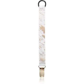 Bjällra of Sweden Pacifier Clip klip na dudlík Grey Golden Collection 1 ks