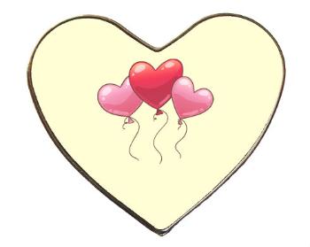 Magnet srdce kov heart balloon