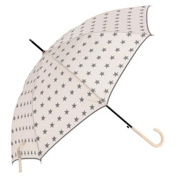 Béžový deštník s hvězdami - Ø 98*55 cm JZUM0012BE