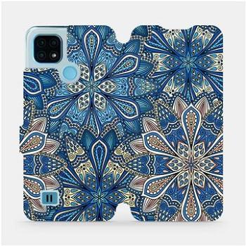 Flip pouzdro na mobil Realme C21 - V108P Modré mandala květy (5903516747764)
