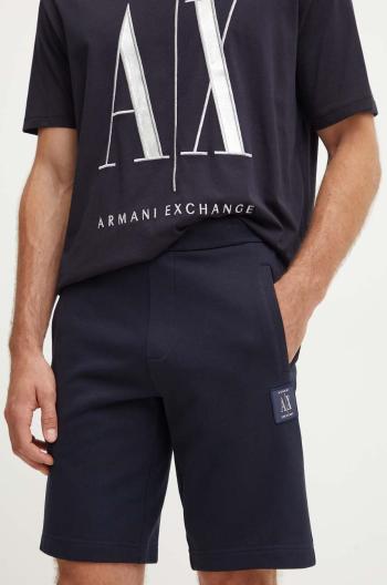 Bavlněné šortky Armani Exchange pánské, tmavomodrá barva