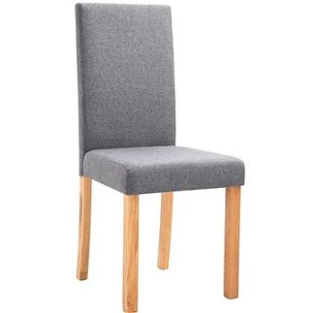 Jídelní židle 4 ks světle šedé textil (248957)