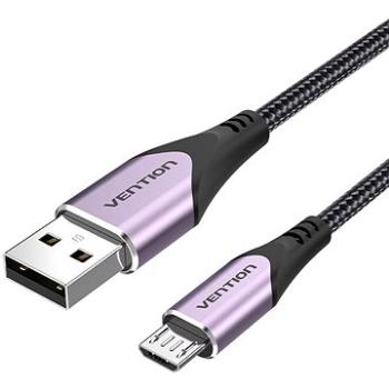 Vention Cotton Braided Micro USB to USB 2.0 Cable Purple 2m Aluminum Alloy Type (COAVH)