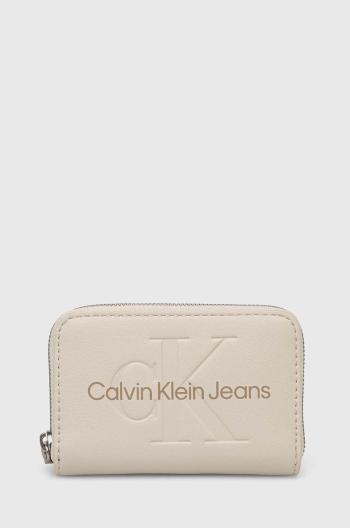 Peněženka Calvin Klein Jeans béžová barva, K60K612255