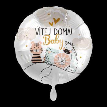 Premioloon Fóliový balón kruh - Vítej Doma Baby