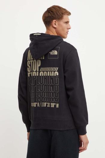 Bavlněná mikina The North Face Coordinates Hoodie pánská, černá barva, s kapucí, s potiskem, NF0A89D9JK31