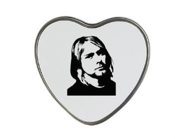 Plechová krabička srdce Kurt Cobain