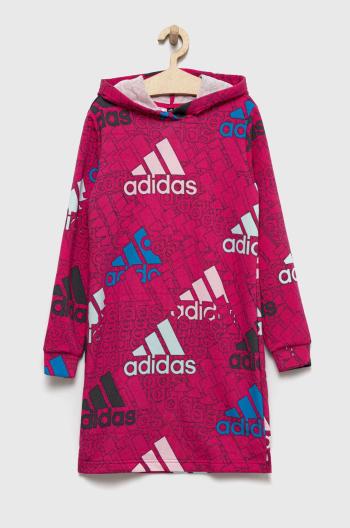 Dívčí šaty adidas Performance růžová barva, mini