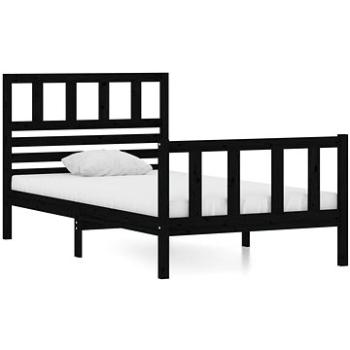 Rám postele černý masivní dřevo 90 × 190 cm Single, 3101122 (3101122)