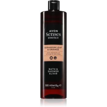 Avon Senses Essence Geranium Leaf & Orange přísada do koupele 500 ml