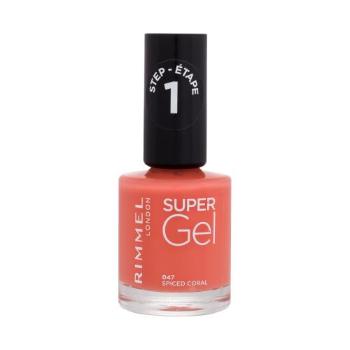 Rimmel London Super Gel STEP1 12 ml lak na nehty pro ženy 047 Spiced Coral