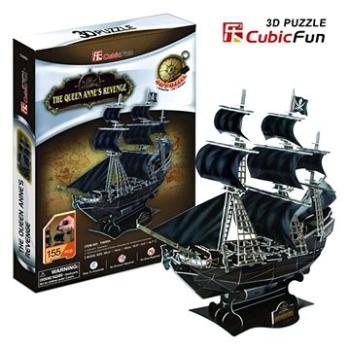 Cubicfun 3D puzzle Pirátská loď Queen Anne´s Revenge 155 dílků (6944588240059)