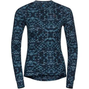 Odlo W BL TOP ACTIVEWARM ECO GRAPHIC Dámské funkční triko, modrá, velikost