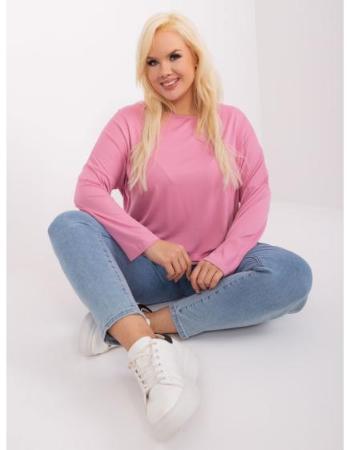 Dámská halenka s nášivkou plus size PALOMA růžová 